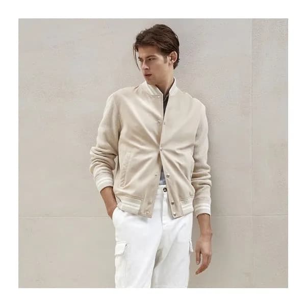 브루넬로쿠치넬리 남성 베이지 자켓 - Brunello Cucinelli Mens Beige… - 1