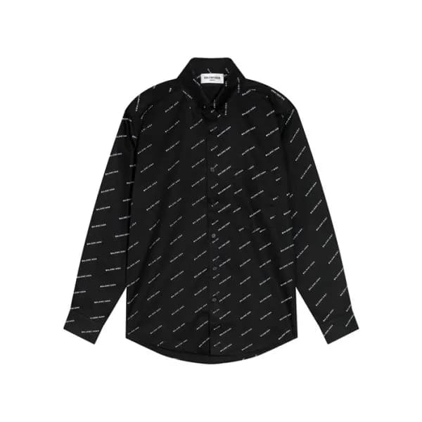 발렌시아가 트렌디 남성 블랙 셔츠 - Balenciaga Mens Black Tshirts… - 1