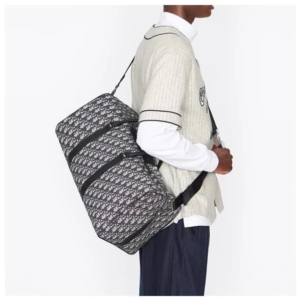 디올 남성 오블리크 네이비 키폴 - Dior Mens Navy Keepall - di68x - 1