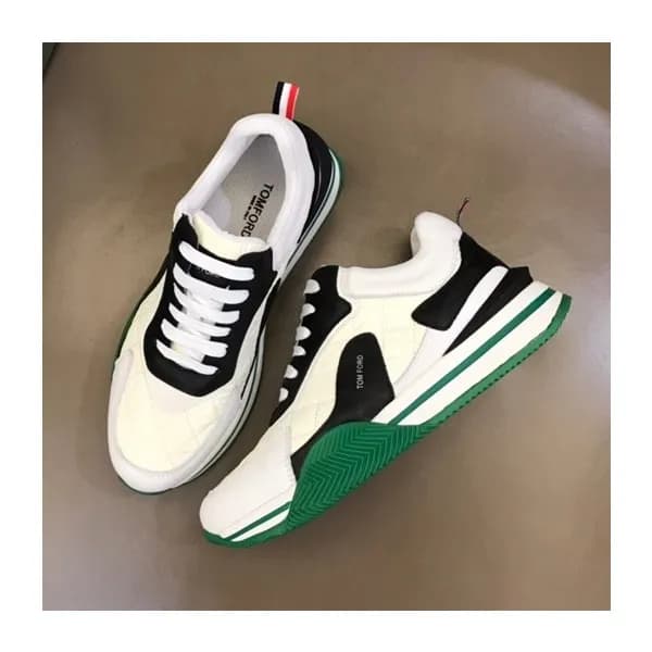 톰포드 남성 캐쥬얼 화이트 스니커즈 - Tom Ford Mens White Sneakers… - 1