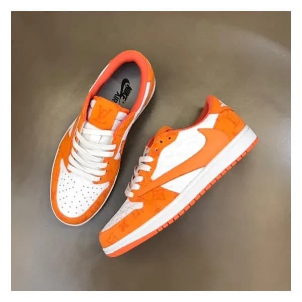 루이비통 남성 오렌지 스니커즈 - Louis vuitton Mens Orange Sneak… - 1