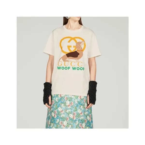 구찌 남/녀 화이트 크루넥 반팔티 - Gucci Unisex White Short slee… - 1