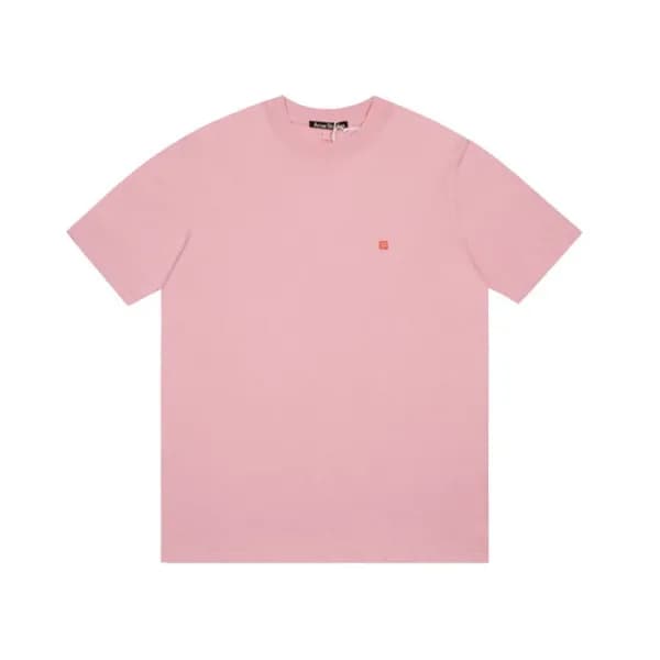 아크네 남/녀 핑크 크루넥 반팔티 - Acne Unisex Pink Short sleeve… - 1