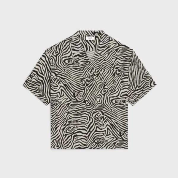 셀린느 남성 캐쥬얼 블랙 반팔 셔츠 - Celine Mens Black Short slee… - 1