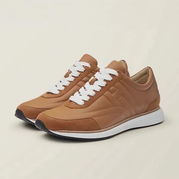 에르메스 남성 카멜 스니커즈 - Hermes Mens Camel Sneakers - he2… - 1