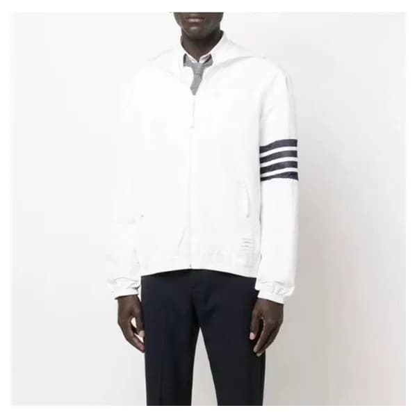 톰브라운 남성 화이트 자켓 - Thom Browne Mens White Jackets - … - 1