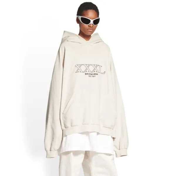 발렌시아가 남/녀 그레이 집업 후드티 - Balenciaga Unisex Gray Hood… - 1