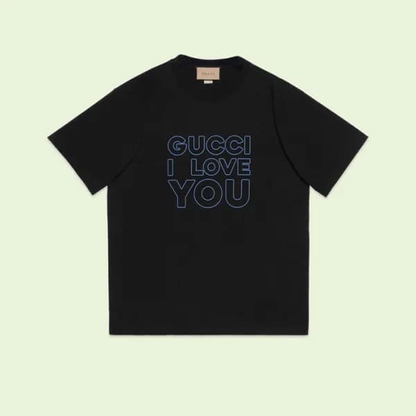 구찌 남/녀 블랙 크루넥 반팔티 - Gucci Unisex Black Short sleev… - 1