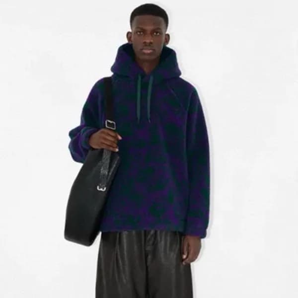 버버리 남성 블루 후드티 - Burberry Mens Blue Hoodie - bu351x - 1