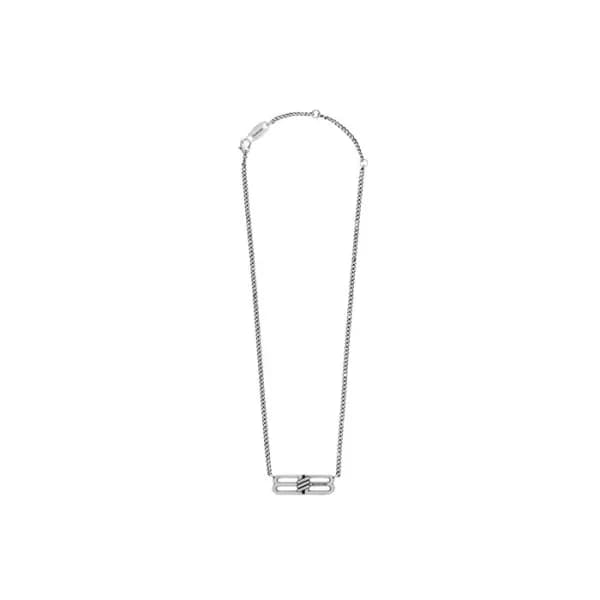발렌시아가 남성 화이트 골드 목걸이 - Balenciaga Mens White Gold N… - 1