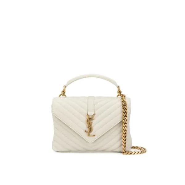 입생로랑 여성 화이트 퀄티드 백 - Saint Laurent Womens White Col… - 1