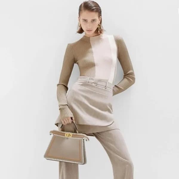 펜디 여성 그레이 피카부 백 - Fendi Womens Gray Peekaboo - feb… - 1