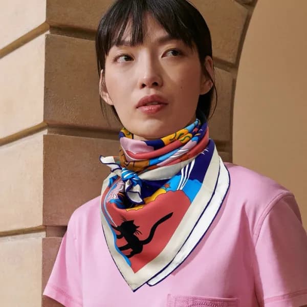 에르메스 여성 블루 스카프 - Hermes Womens Blue Scarf - acc154… - 1