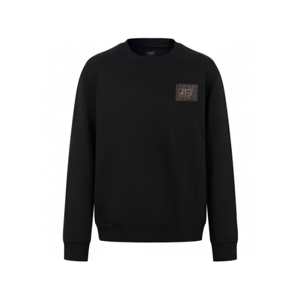 펜디 남성 캐쥬얼 블랙 맨투맨 - Fendi Mens Black Tshirts - fec1… - 1