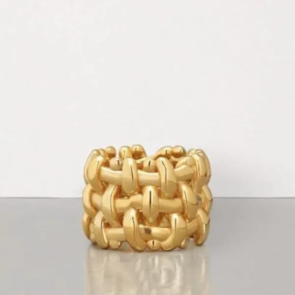 보테가베네타 여성 골드 반지 - Bottega veneta Womens Gold Ring …