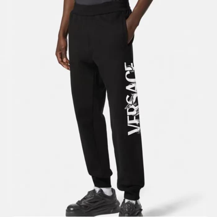베르사체 남성 블랙 트레이닝 팬츠 - Versace Mens Black Pants - ve… - 1
