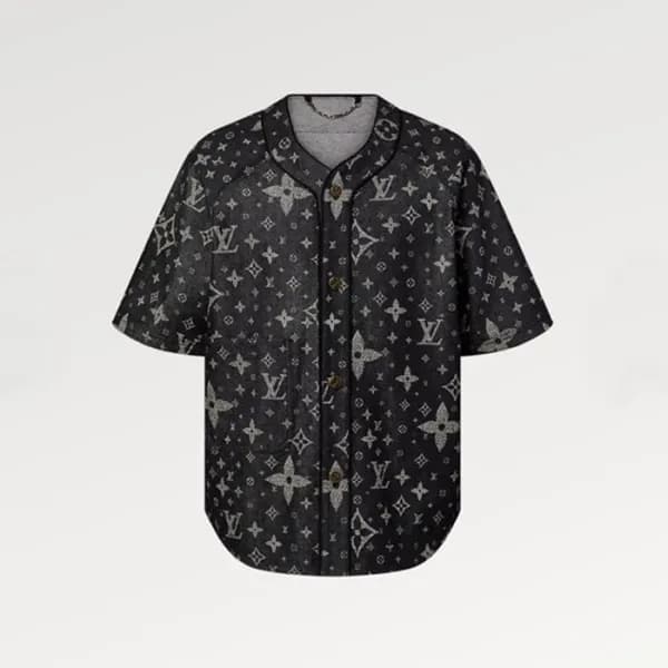 루이비통 남성 블랙 반팔 티셔츠 - Louis vuitton Mens Black Tshir… - 1
