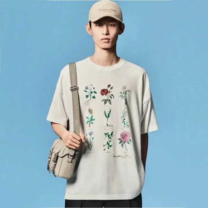 디올 남성 화이트 반팔 티셔츠 - Dior Mens White Tshirts - dic87… - 1