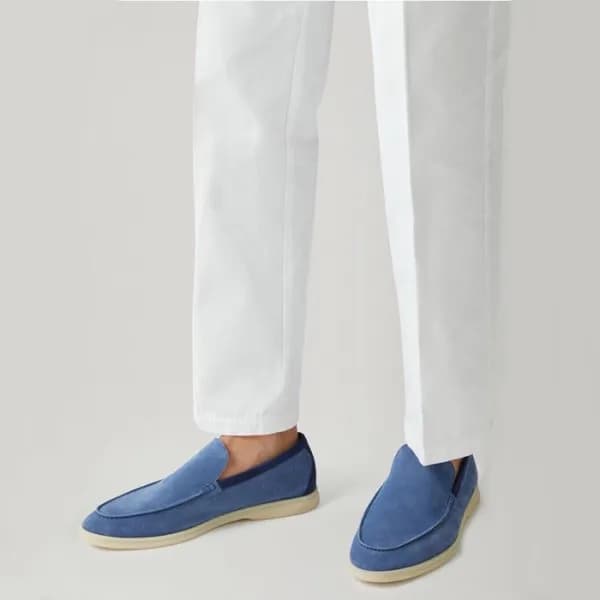 로로피아나 남성 블루 로퍼 - Loro Piana Mens Summer Walk Loafe… - 1