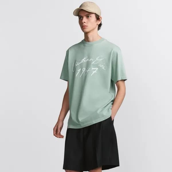 디올 남성 라운드 반팔 티셔츠 - Dior Mens Round Tshirts - dic18… - 1