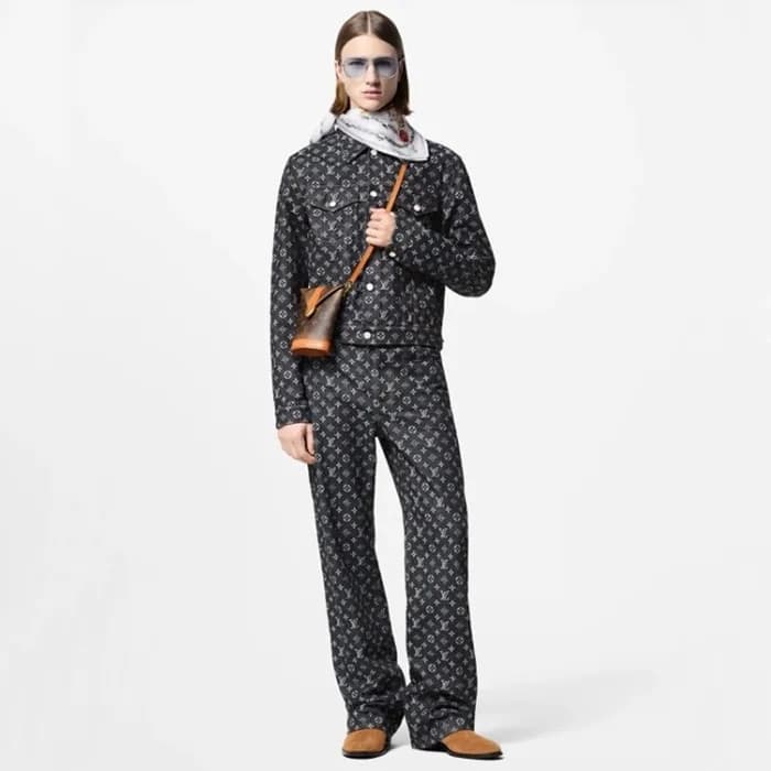 루이비통 남성 데님 재킷 - Louis vuitton Mens Denim Jacket - … - 1
