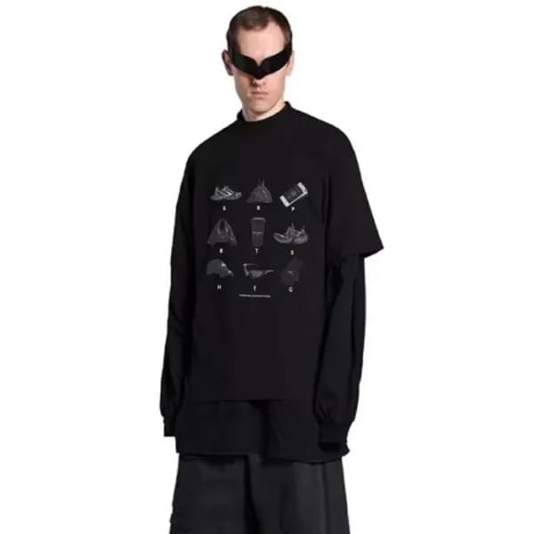 발렌시아가 남성 라운드 반팔 티셔츠 - Balenciaga Mens Round Tshirt… - 1