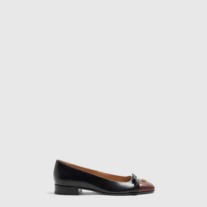 발렌티노 여성 발레 뒤 루아 포니 이펙트 카프스킨 발레리나 - Valentino Balle… - 1