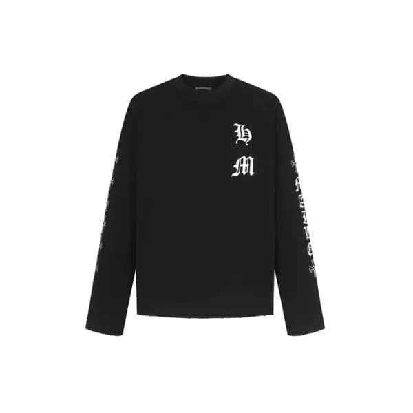크롬하츠 남성 라운드 긴팔티 - Chrome Hearts Mens Round Tshirt … - 1