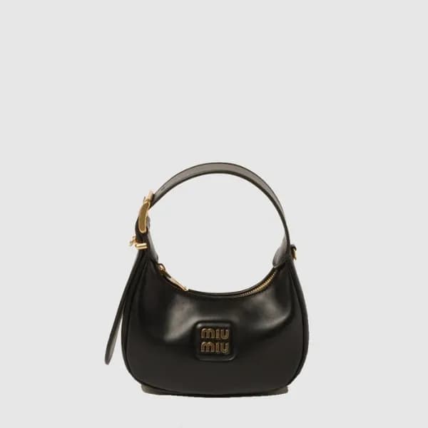 미우미우 여성 가죽 호보백 - Miumiu Womens Leather Hobo Bag - … - 1