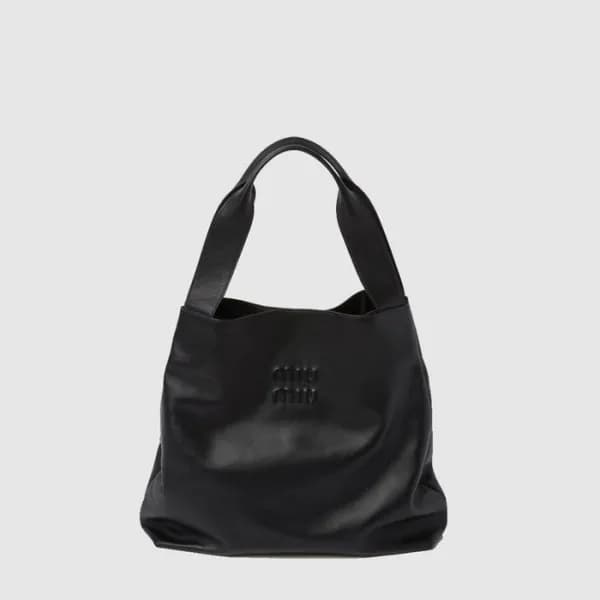 미우미우 여성 가죽 호보백 - Miumiu Womens Leather Hobo Bag - … - 1