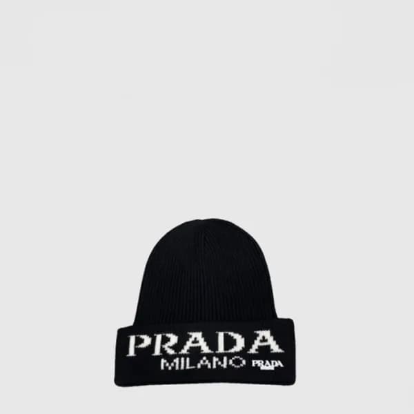 프라다 남/녀 니트 비니 - Prada Unisex Knit Beanie - acc7365… - 1