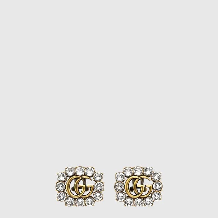 구찌 여성 크리스탈 더블 G 이어링 - Gucci Womens Crystal Double G Earring - acc10645x - 1