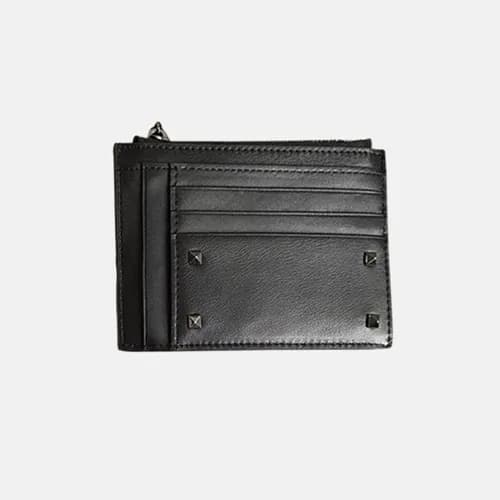 Valentino 2018 Ladies Rockstud Leather Card Case -… - 1