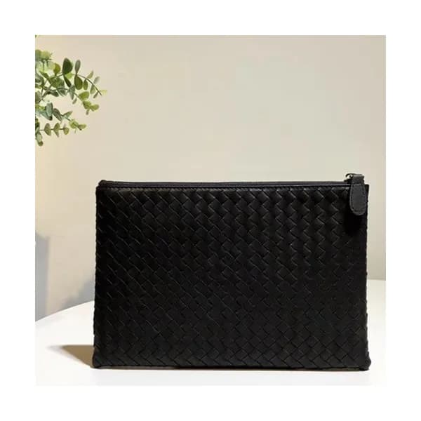 Bottega Veneta Leather Black Clutch Bag,25/30/33cm… - 1