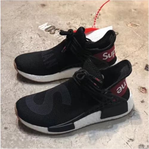 Sipreme x Adidas 2018 Pharrell HU NMD Black - 슈프림 … - 1