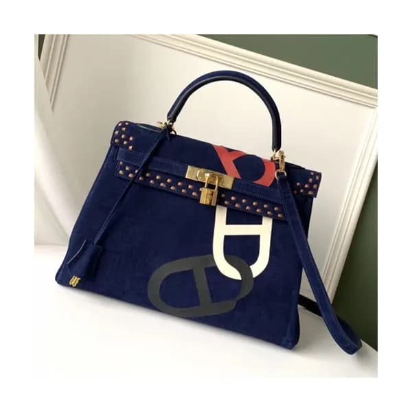 Hermes 2019 Kelly Suede Tote Shoulder Bag ,32cm -… - 1