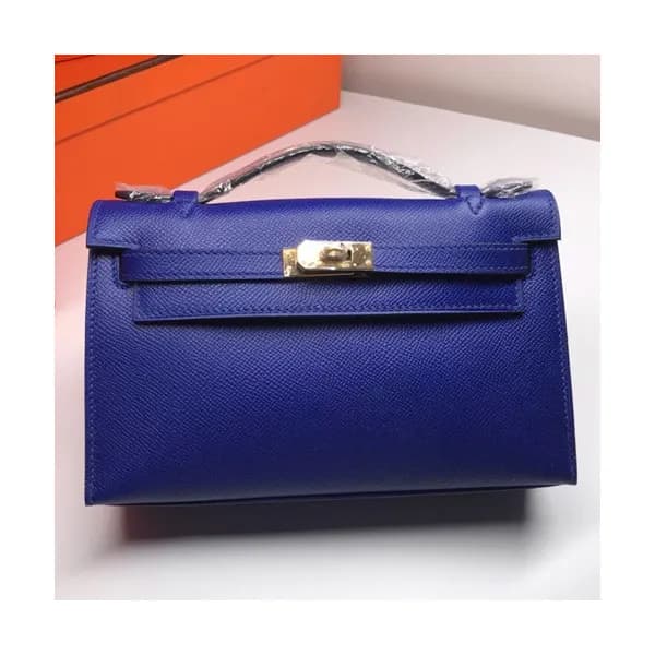 Hermes Mini Kelly Epsom Leather Tote Bag / Clutch … - 1