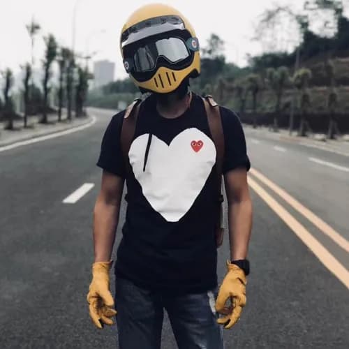 Cdgplay 2019 Mm/Wm Print Heart Cotton Short Sleeve… - 1