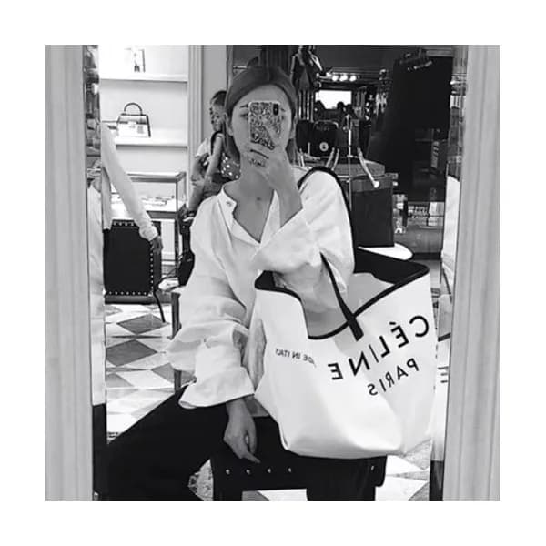 Celine Canvas Tote Shoulder Shopper Bag,36CM - 셀린느… - 1