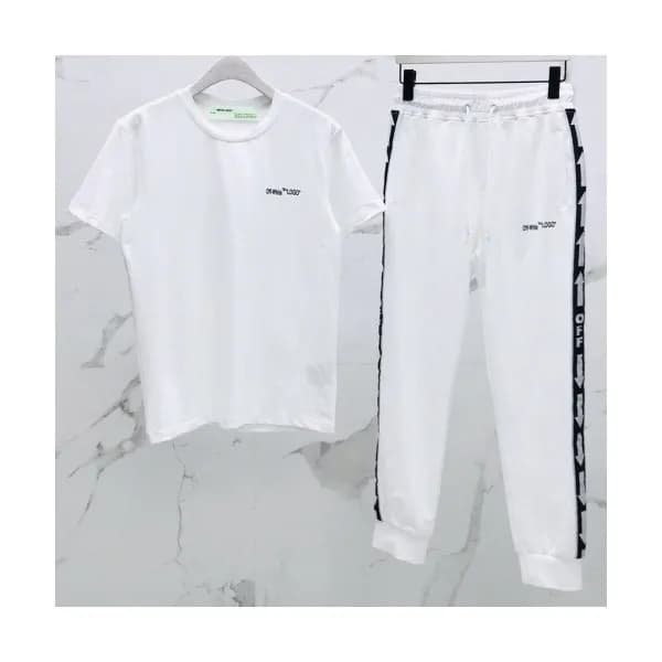 Off White 2019 Mens Logo Cotton Short Sleeved Clo… - 1