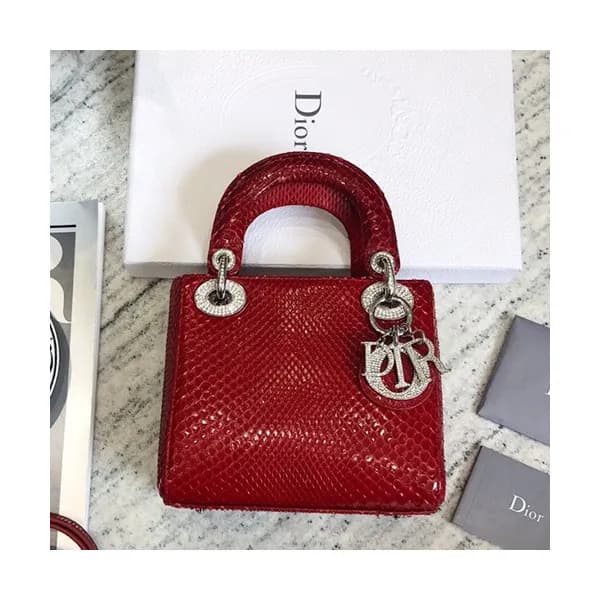 Dior 2019 Lady Dior Mini Tote Shoulder Bag,17CM - … - 1