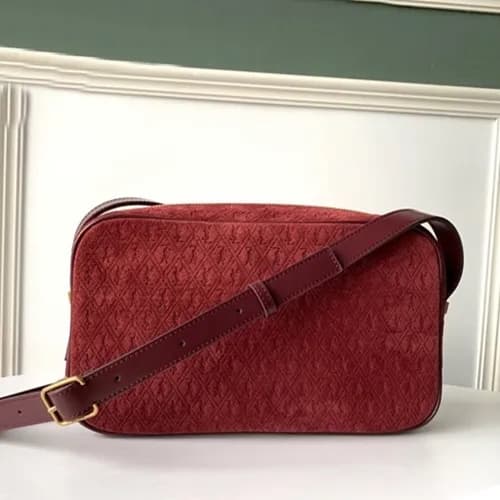 Saint Laurent 2019 Monogram Suede Camera Shoulder … - 1