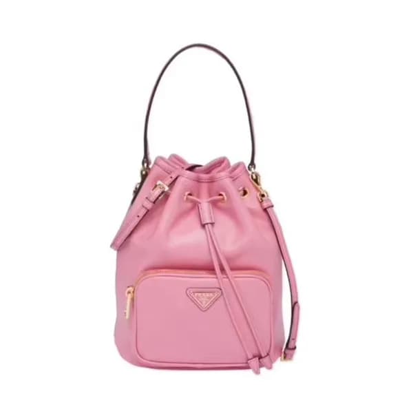 Prada 2019 Women Leather Bucket Tote Shoulder Bag … - 1