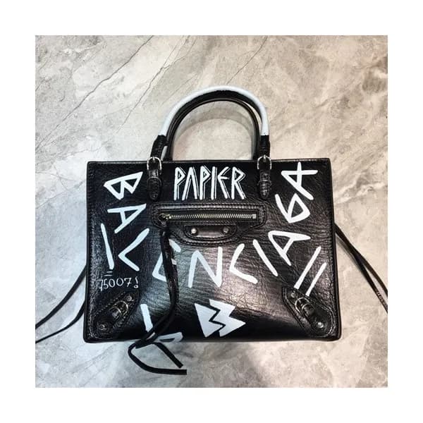 Balenciaga 2019 Leather Tote Shoulder Bag,26CM - 발… - 1