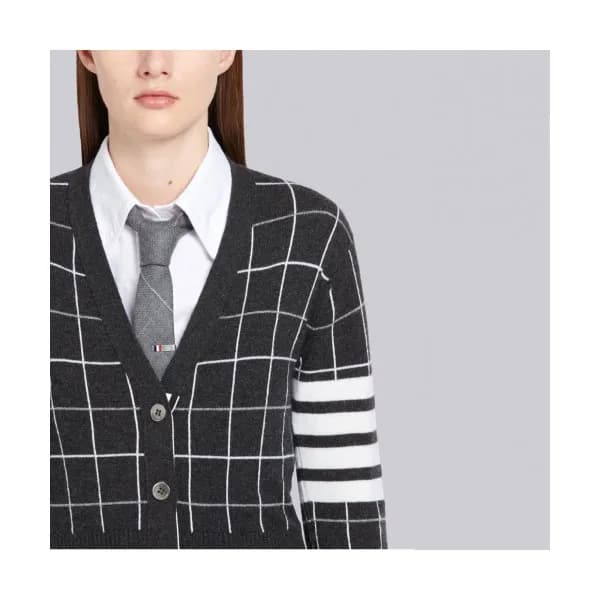 Thom Browne 2019 Womens Strap V-neck Cardigan - 톰브… - 1