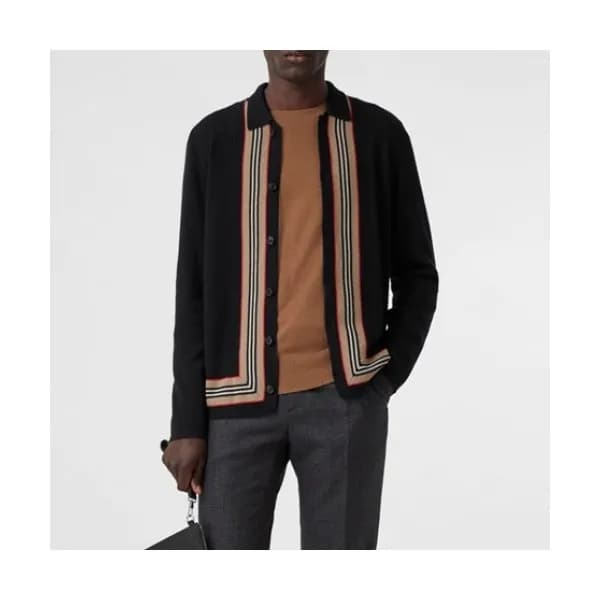 Burberry 2019 Mens Retro Logo Wool Cardigan - 버버리 … - 1
