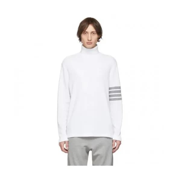 Thom Browne 2019 Mens Strap Turtle-neck Cotton Ts… - 1