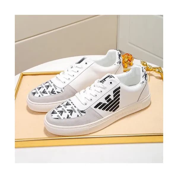 Armani 2020 Mens Leather Sneakers - 알마니 2020 남성용 … - 1