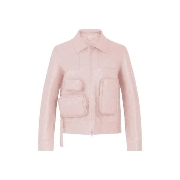 Fendi Unisex Trendy Monogram Leather Jacket - 펜디 남… - 1