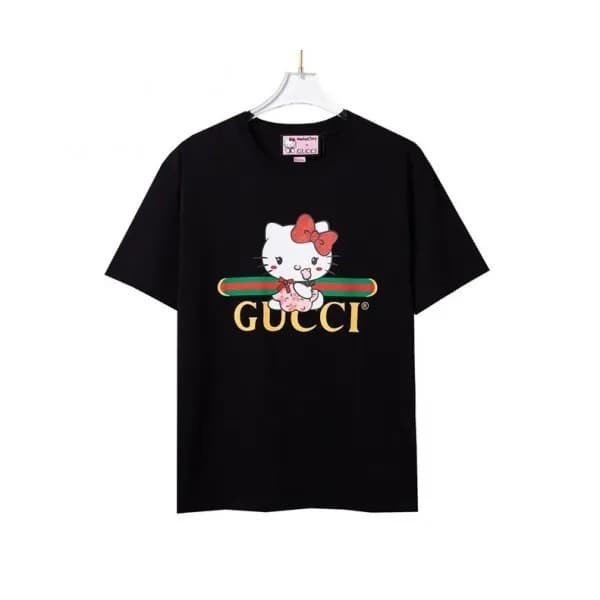 Gucci Mm/Wm Logo Short Sleeved Tshirts Black - 구찌… - 1
